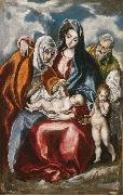 El Greco The Holy Family with St Anne and the young St John Baptist (mk08) oil painting reproduction